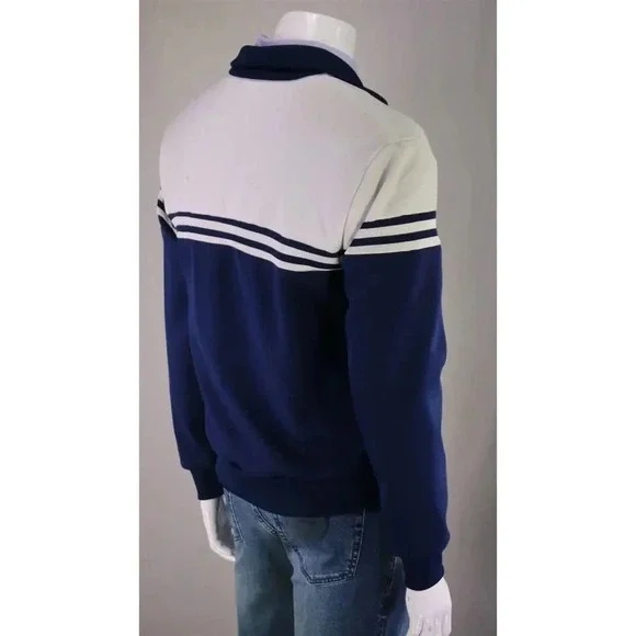Speedo Vintage 1980's Blue/White Zip Front Track Jacket Unisex XL - Picture 6 of 10